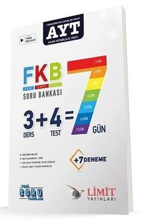 Limit AYT FKB Fizik Kimya Biyoloji Soru Bankası - Limit Yayınları - Image 1
