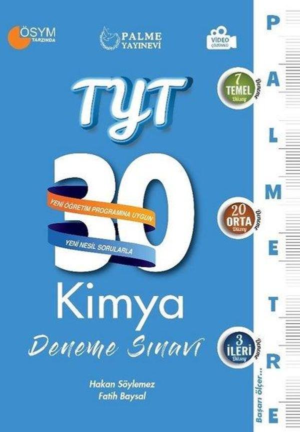 TYT 30 Kimya Deneme Sınavı - Palmetre Serisi - Palme Eğitim - Image 1