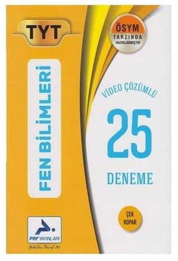 TYT Fen Bilimleri Video Çözümlü 25 Deneme - PRF Paraf Yayınları - Image 1