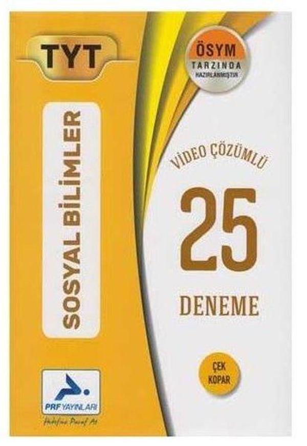 TYT Sosyal Bilimler Video Çözümlü 25 Deneme - PRF Paraf Yayınları - Image 1