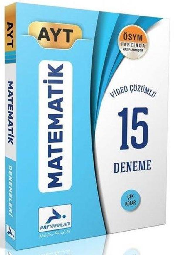 AYT Matematik Video Çözümlü 15 Deneme - PRF Paraf Yayınları - Image 1
