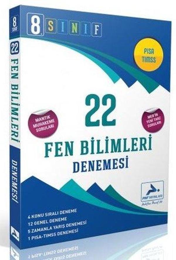 8. Sınıf Fen Bilimleri 22 Denemesi - PRF Paraf Yayınları - Image 1