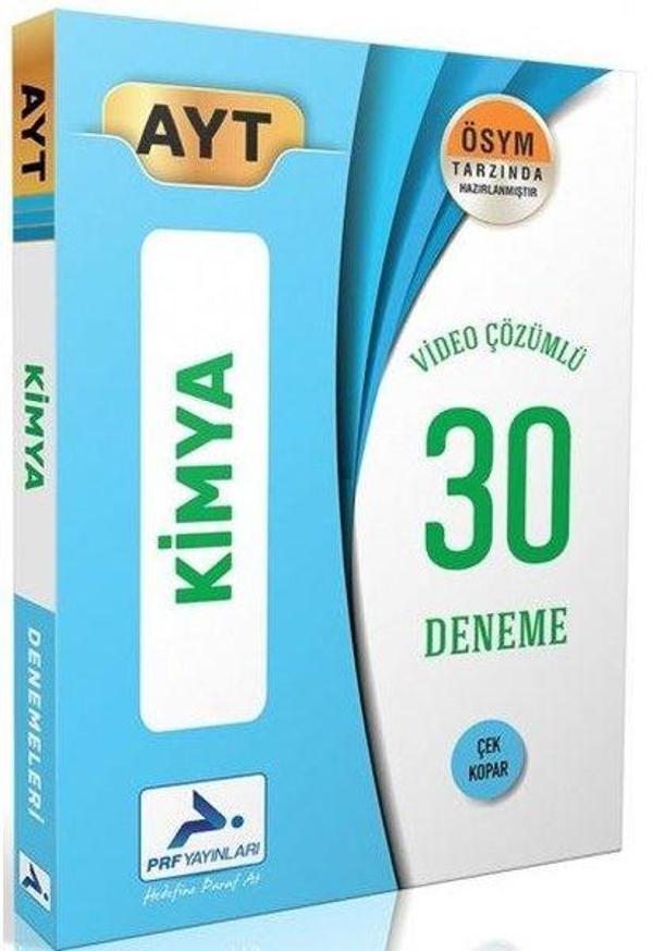 AYT Kimya Video Çözümlü 30 Deneme - PRF Paraf Yayınları - Image 1