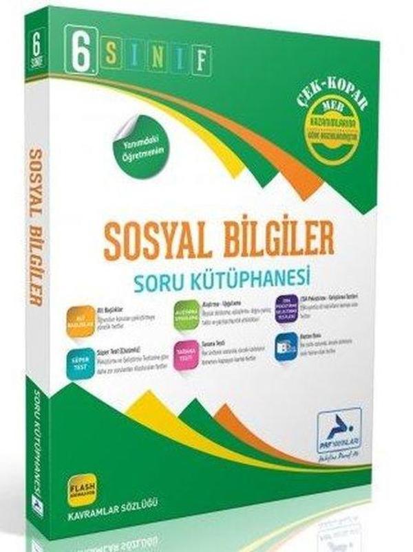 6. Sınıf Sosyal Bilgiler Soru Kütüphanesi - PRF Paraf Yayınları - Image 1