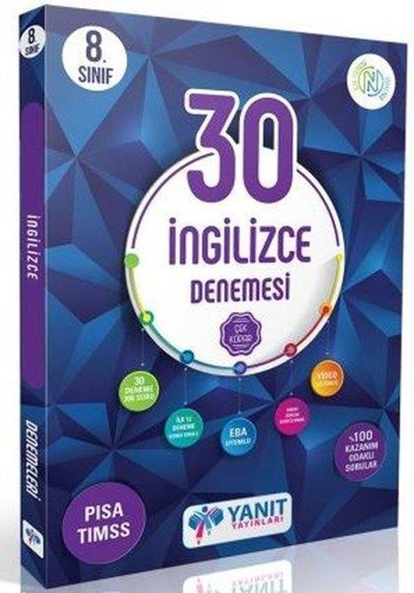 8. Sınıf İngilizce 30'lu Branş Denemesi - Yanıt Yayınları - Image 1