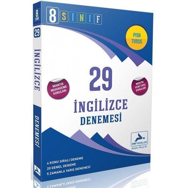 8. Sınıf LGS İngilizce 29 Deneme - PRF Paraf Yayınları - Image 1