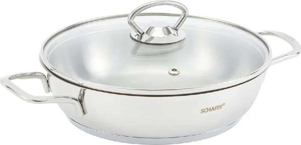 Schafer Cam Kapaklı Çelik Sahan 18 CM - Image 1
