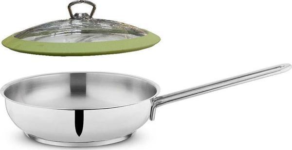 Schafer Held Çelik Tava 26 CM Yeşil Silikon Kapaklı - Image 1