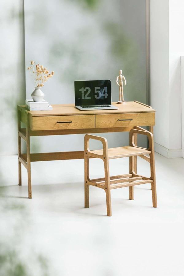 Woodesk Mistral Ahşap Çalışma Masası 120 x 65 Tik Renk Cpt4633-120 - Image 1