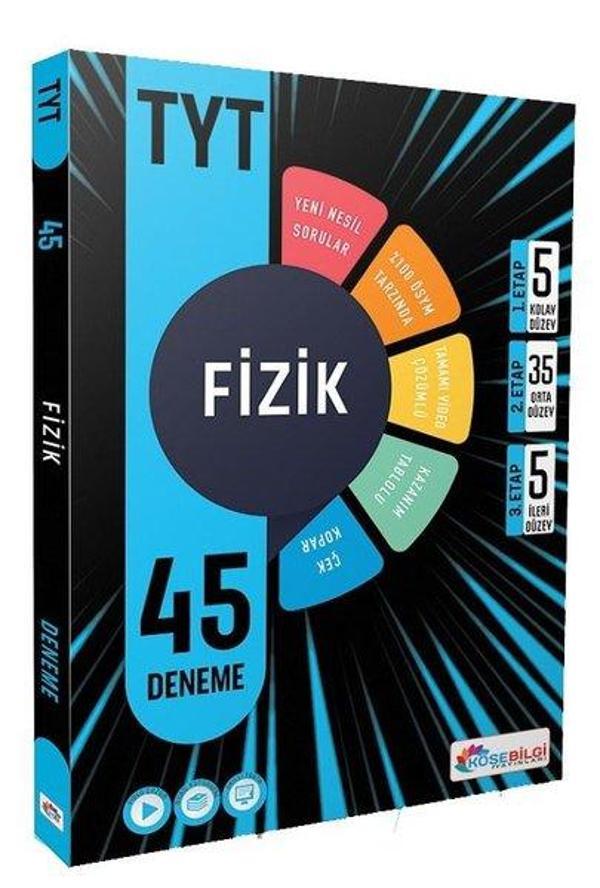 TYT Fizik Video Çözümlü 45 Branş Deneme - Köşebilgi Yayınları - Image 1