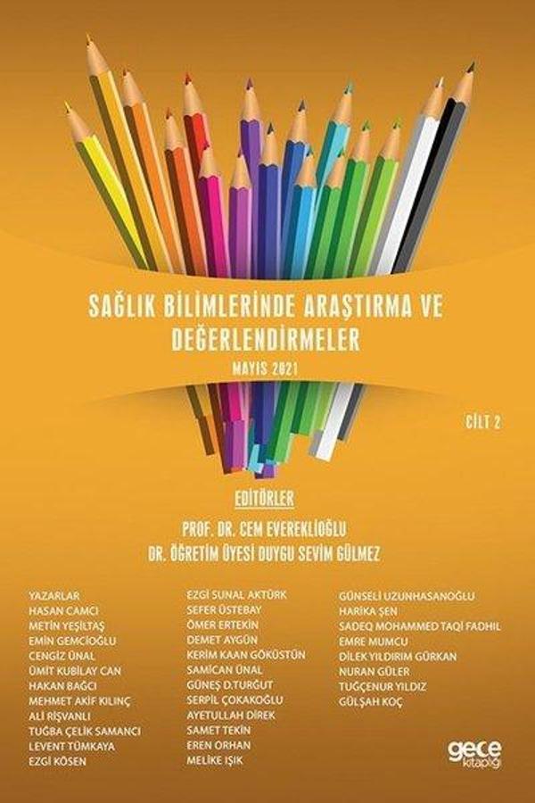Sağlık Bilimlerinde Araştırma ve Değerlendirmeler Mayıs 2021 Cilt 2 - Gece Kitaplığı - Image 1