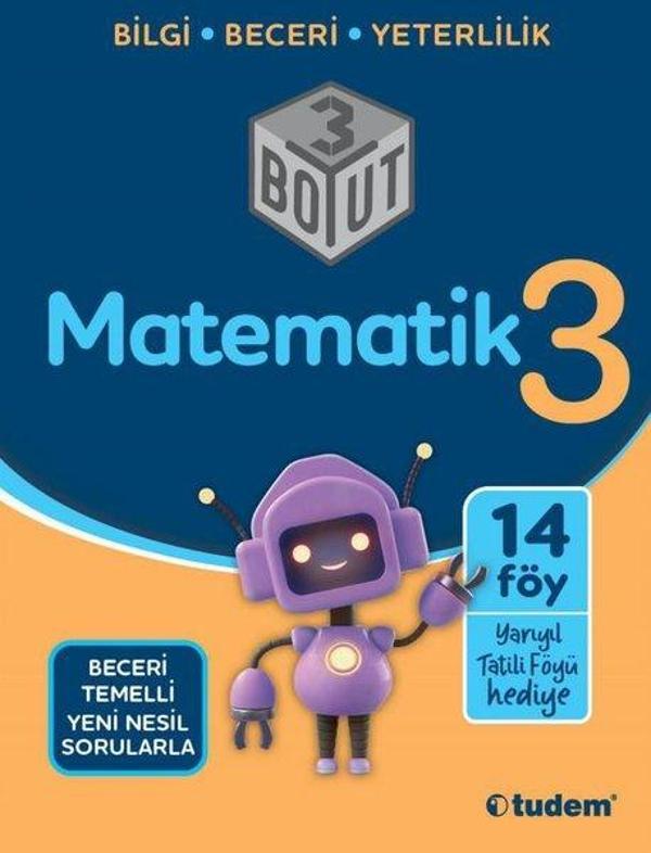 3.Sınıf Matematik 3 Boyut - Tudem Yayınları - Ders Kitapları - Image 1