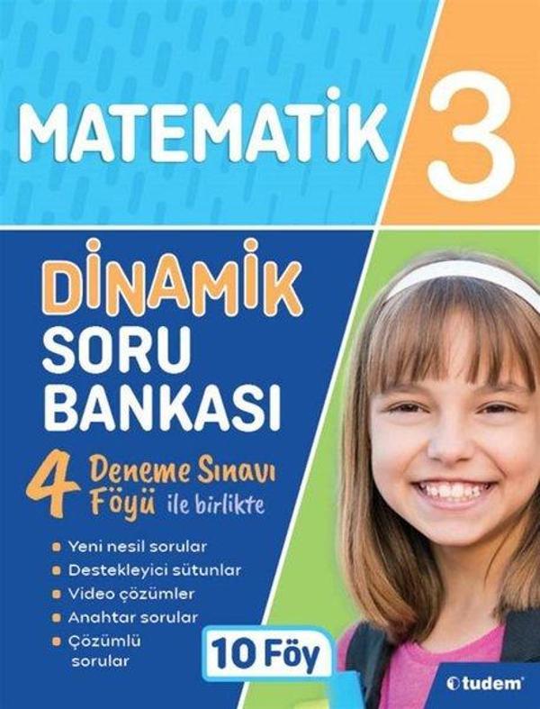 3.Sınıf Matematik Dinamik Soru Bankası - Tudem Yayınları - Ders Kitapları - Image 1