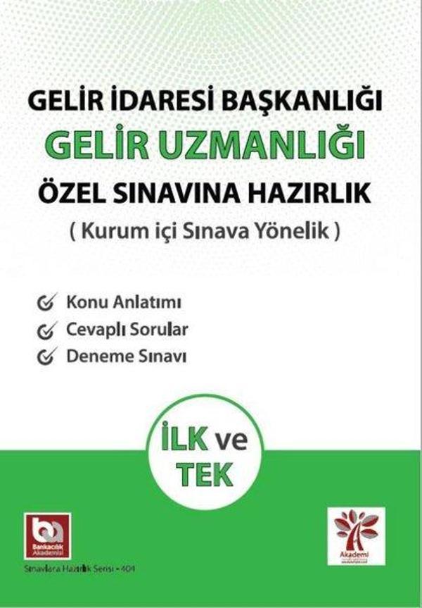 Gelir İdaresi Başkanlığı Gelir Uzmanlığı Özel Sınavına Hazırlık - Akademi Consulting - Image 1