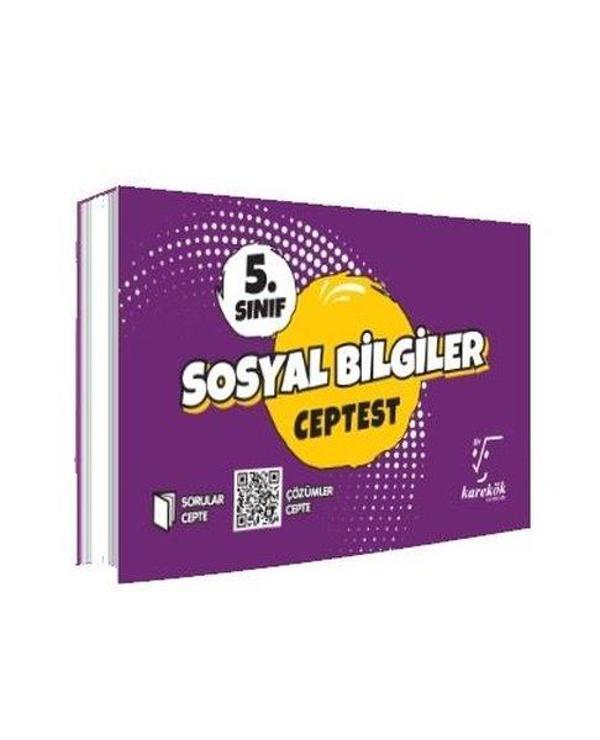5.Sınıf Cep Test Sosyal Bilgiler - Karekök Eğitim Yayınları - Image 1