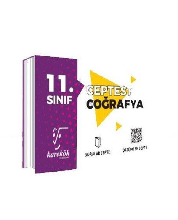 11.Sınıf Cep Test Coğrafya - Karekök Eğitim Yayınları - Image 1