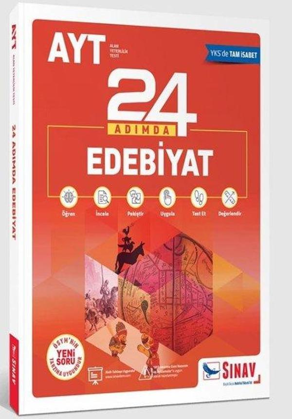 AYT 24 Adımda Edebiyat Konu Anlatımlı Soru Bankası - Sınav Dergisi Yayınları - Image 1