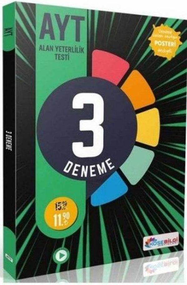 AYT 3  Fasikül Deneme Video Çözümlü - Köşebilgi Yayınları - Image 1