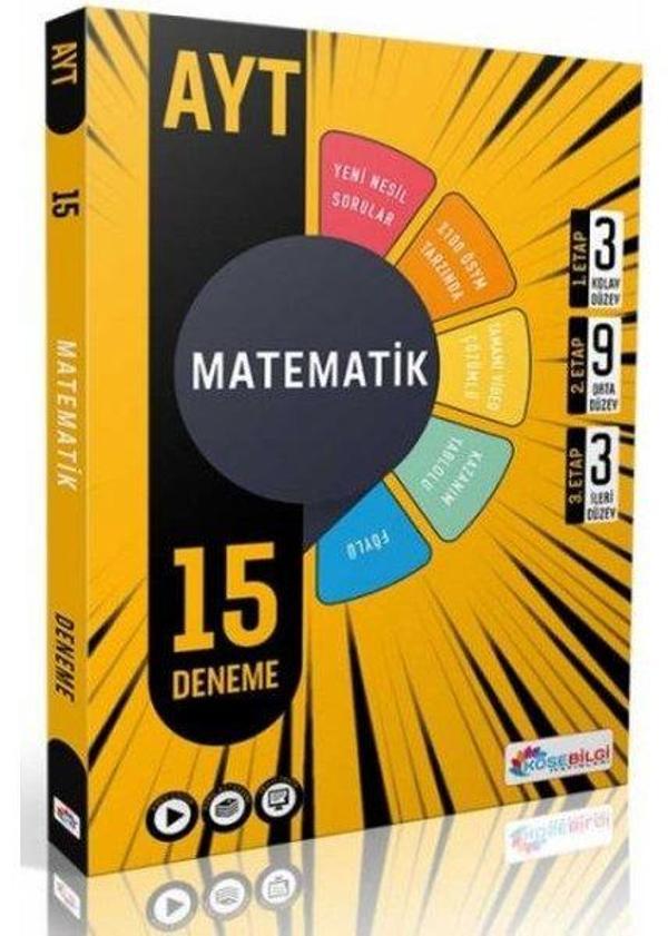 AYT Matematik 15 Branş Denemesi - Köşebilgi Yayınları - Image 1