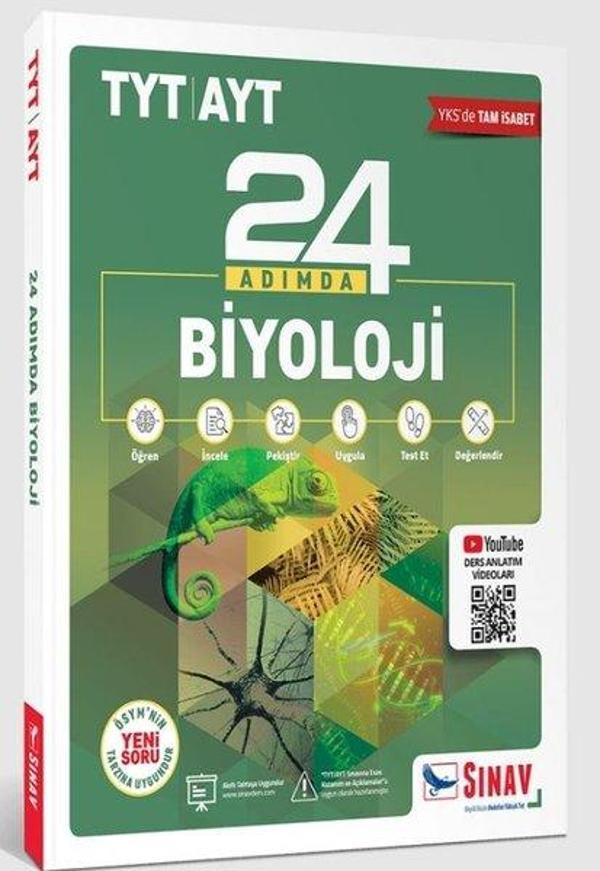 TYT AYT 24 Adımda Biyoloji Konu Anlatımlı Soru Bankası - Sınav Dergisi Yayınları - Image 1