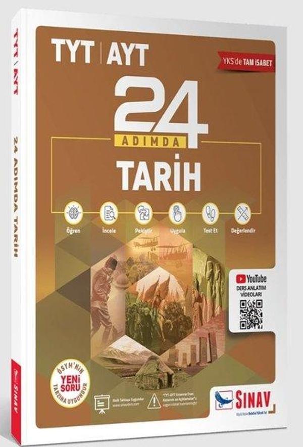 TYT AYT 24 Adımda Tarih Konu Anlatımlı Soru Bankası - Sınav Dergisi Yayınları - Image 1