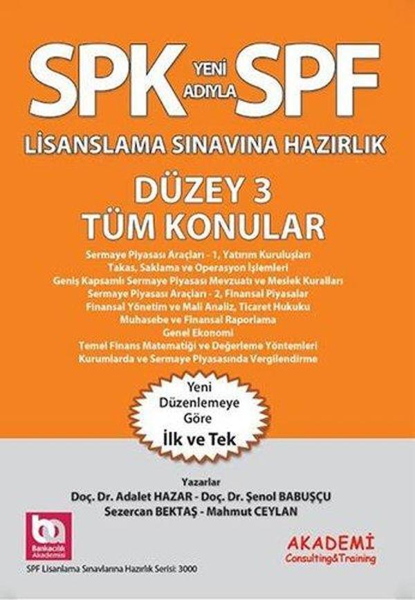 SPK Lisanslama Sınavına Hazırlık - Düzey 3 Tüm Konular - Akademi Consulting - Image 1