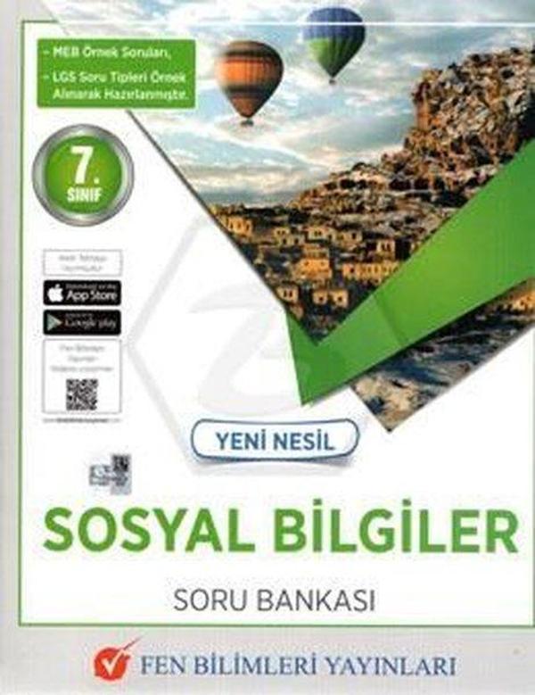 7.Sınıf Yeni Nesil Sosyal Bilgiler Soru Bankası - Fen Bilimleri Yayınları - Image 1