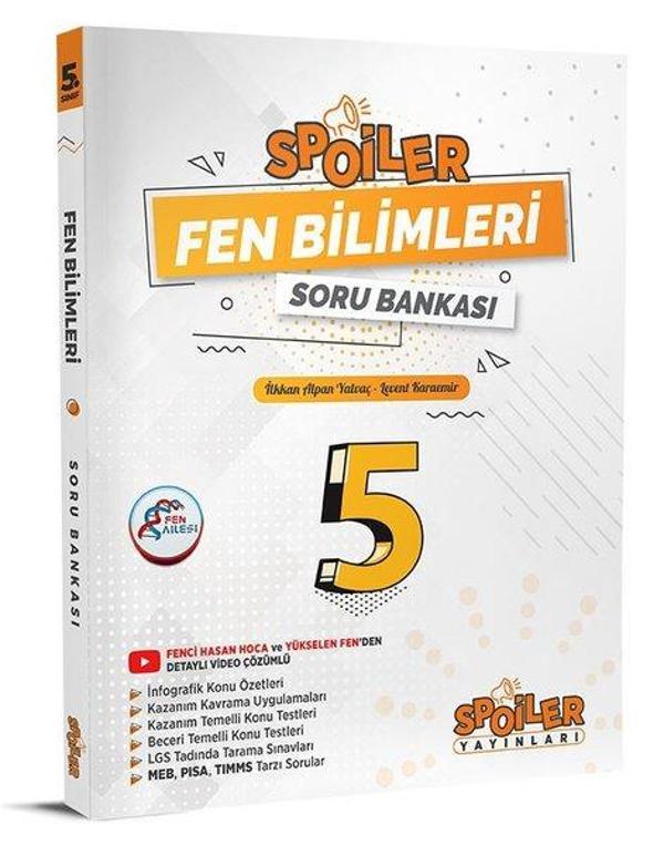 5.Sınıf Fen Bilimleri Spoiler Soru Bankası - Spoiler Yayınları - Image 1