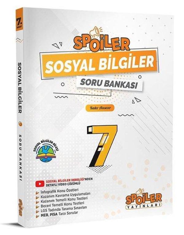 7.Sınıf Sosyal Bilgiler Spoiler Soru Bankası - Spoiler Yayınları - Image 1