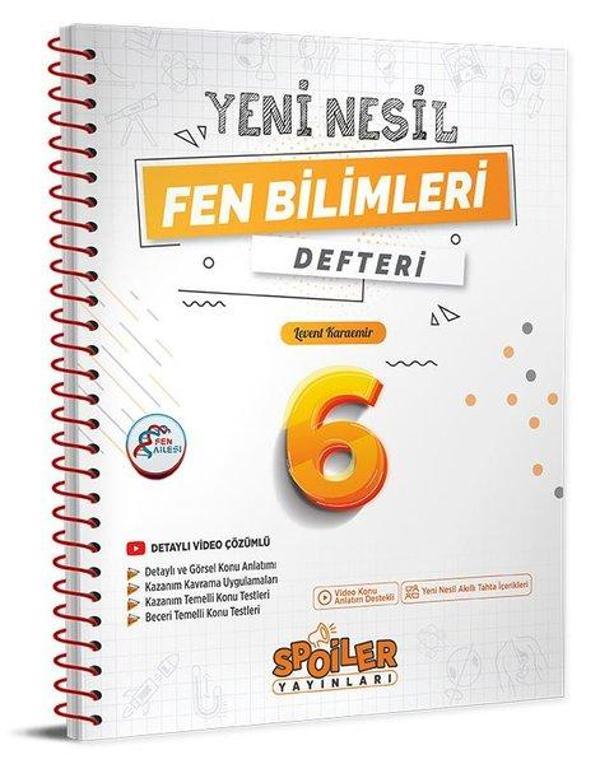 6.Sınıf Yeni Nesil Fen Bilimleri Defteri - Spoiler Yayınları - Image 1
