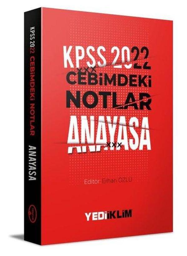 2022 KPSS Cebimdeki Notlar Anayasa Kitapçığı - Yediiklim Yayınları - Image 1