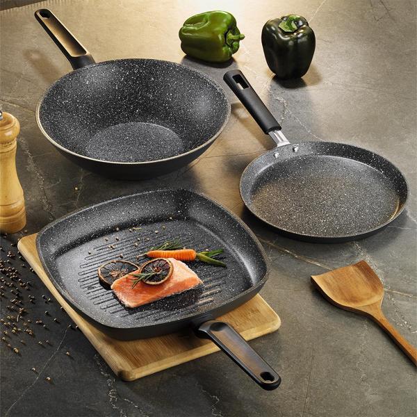 Aryıldız Truecook 3 Parça  Wok + Krep + Grill Tava Seti - Image 1