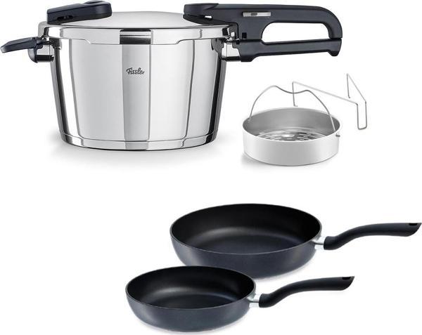 Fissler Vitaquick Edition 4,5 Litre Düdüklü Tencere + Tava Set - Image 1