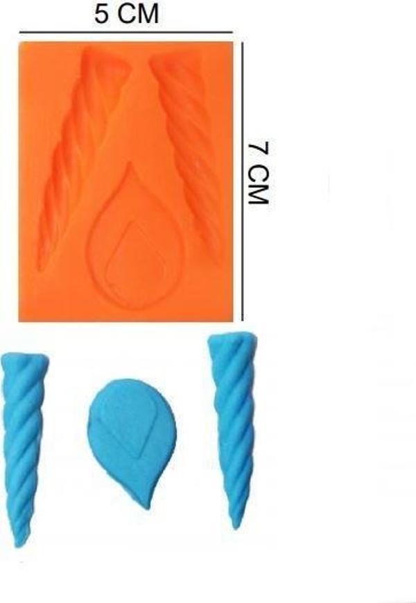 ŞEKER HAMUR KALIBI SİLİKON UNİCORN BOYNUZ 5*7 CM - Image 1
