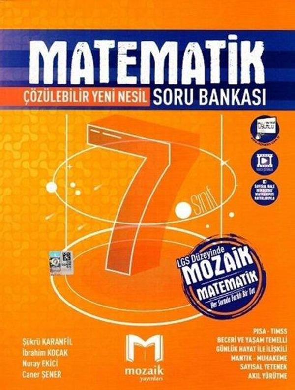 2022 7.Sınıf Matematik Soru Bankası - Mozaik - Ders Kitapları - Image 1