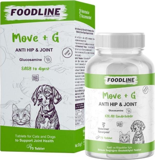 Foodline Hip&Joint Glucosamine 75 Tablet | Kedi ve Köpekler için Eklem Sağlığını Destekleyici  - Image 1