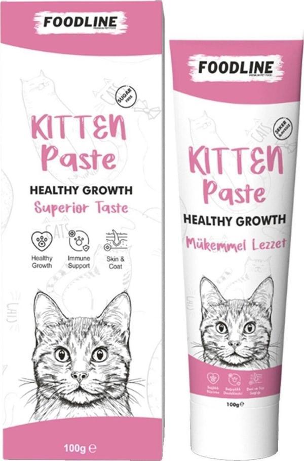 Foodline Kitten Malt Macun 100 gr | Yavru ve Anne Kediler İçin Bağışıklık Sistemi Destekleyici - Image 1