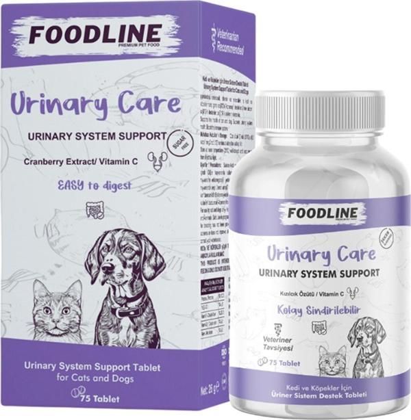 Foodline Urinary Care 75 Tablet | Kedi ve Köpekler için İdrar Sağlığını Destekleyici - Image 1