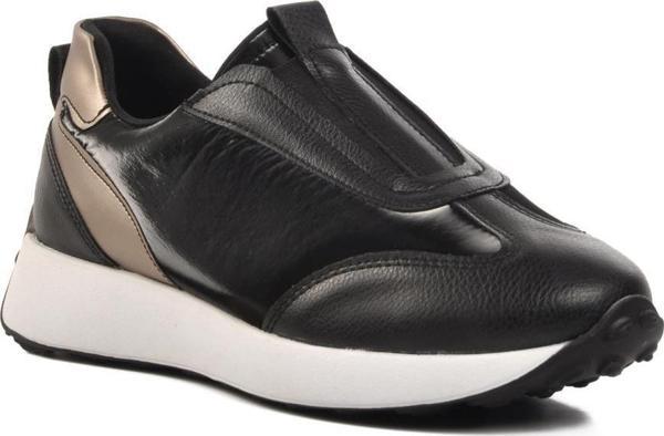 Ayakmod 7539 Siyah-Beyaz Slip-On Kadın Sneaker - Image 1