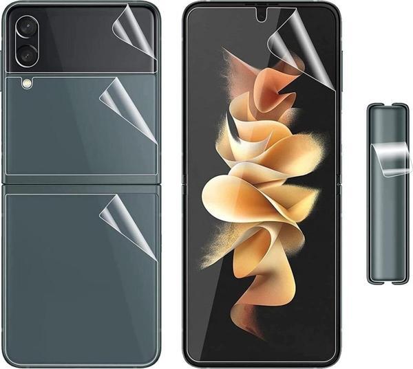Samsung Z Flip 5 ile Uyumlu Ön & Arka Full Body Esnek Nano Çizilmez Ekran Koruyucu - Image 1