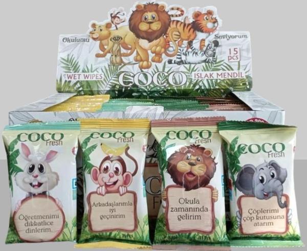 Coco Fresh Islak Mendil 36'lı Kutu - Safrai Hayvanlar - Image 1