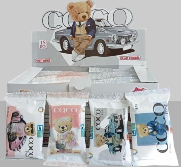 Coco Fresh Islak Mendil 36'lı Kutu - Sevmli Ayıcıklar - Image 1