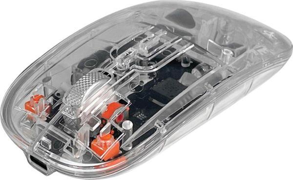 Dexim Wireless 2.4Ghz & Bluetooth Kablosuz Şarj Edilebilir Şeffaf Sessiz Mouse DMA025 - Image 1