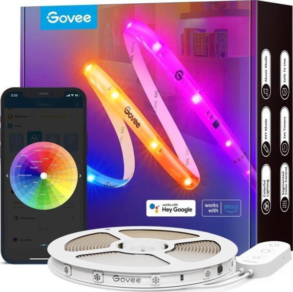 Govee H619A3D1 RGBIC Wifi + BT LED Şerit Kaplamalı 5M Aydınlatmalı - Image 1