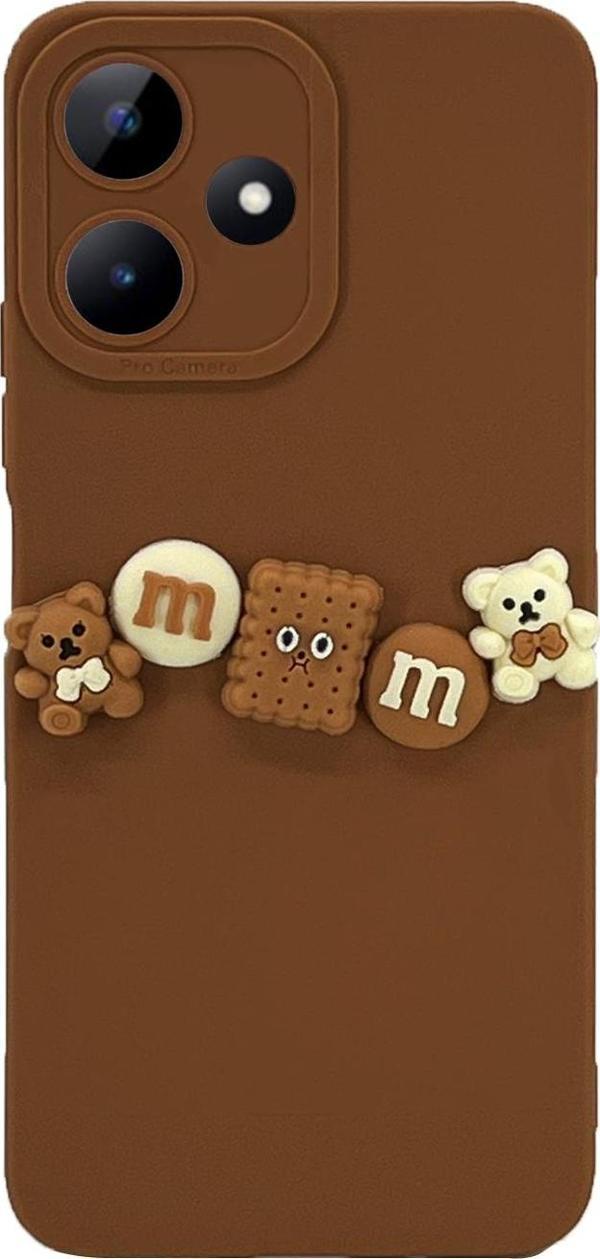 Realme Note 50 / C53 Kılıf 3D M Bear Kamera Korumalı Silikon Kapak - Image 1