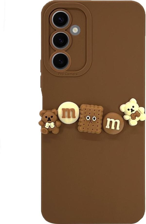 Samsung Galaxy S24 Plus Kılıf 3D M Bear Kamera Korumalı Silikon Kapak - Image 1