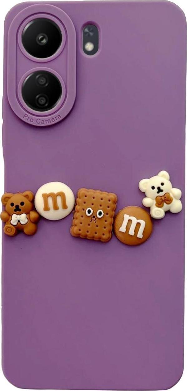 Xiaomi Redmi 13C Kılıf 3D M Bear Kamera Korumalı Silikon Kapak - Image 1