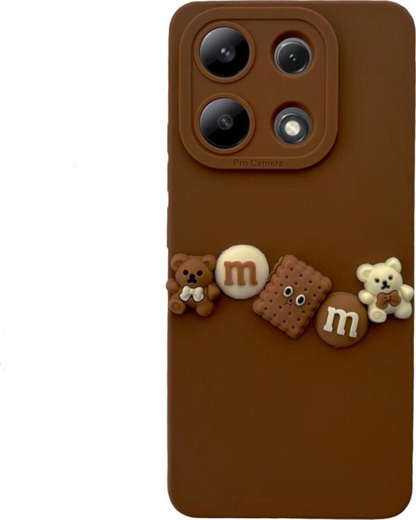 Xiaomi Redmi Note 13 Pro 4G Kılıf 3D M Bear Kamera Korumalı Silikon Kapak - Image 1