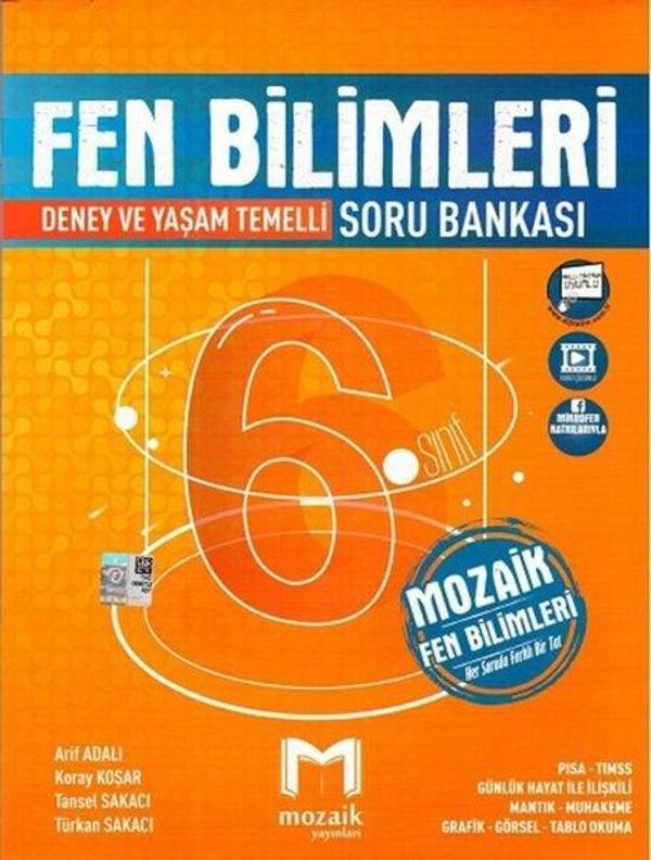 6.Sınıf Fen Bilimleri Soru Bankası - Mozaik - Ders Kitapları - Image 1