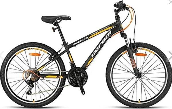 Geroni MAGNUM - 26  MTB - 15' - 21 Vites - V.B - Mat Siyah - Gri/Neon Turuncu - Image 1